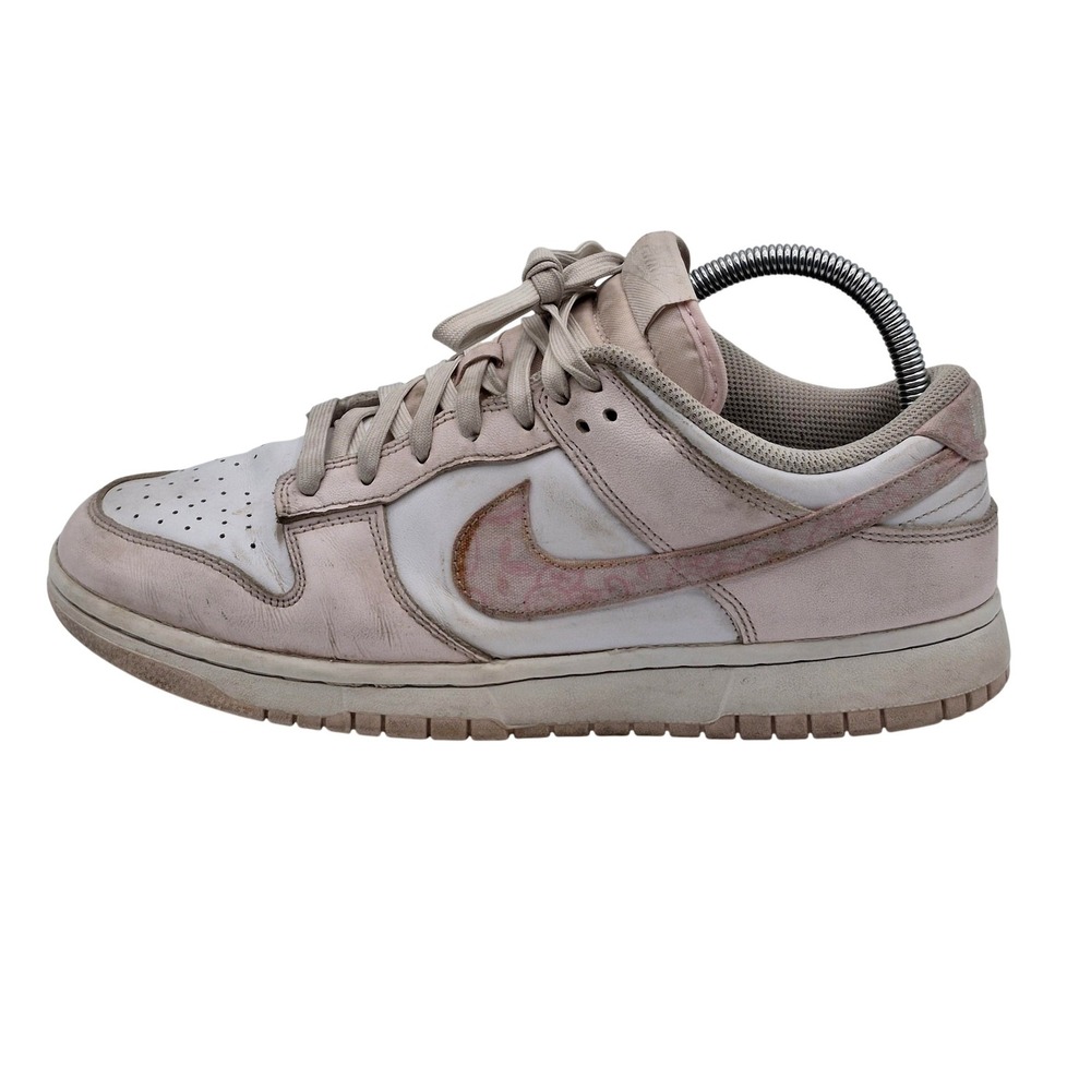 Nike Dunk‎ Low Shoes Womens Size 10.5 White Pink Casual Sneakers FD1449-100